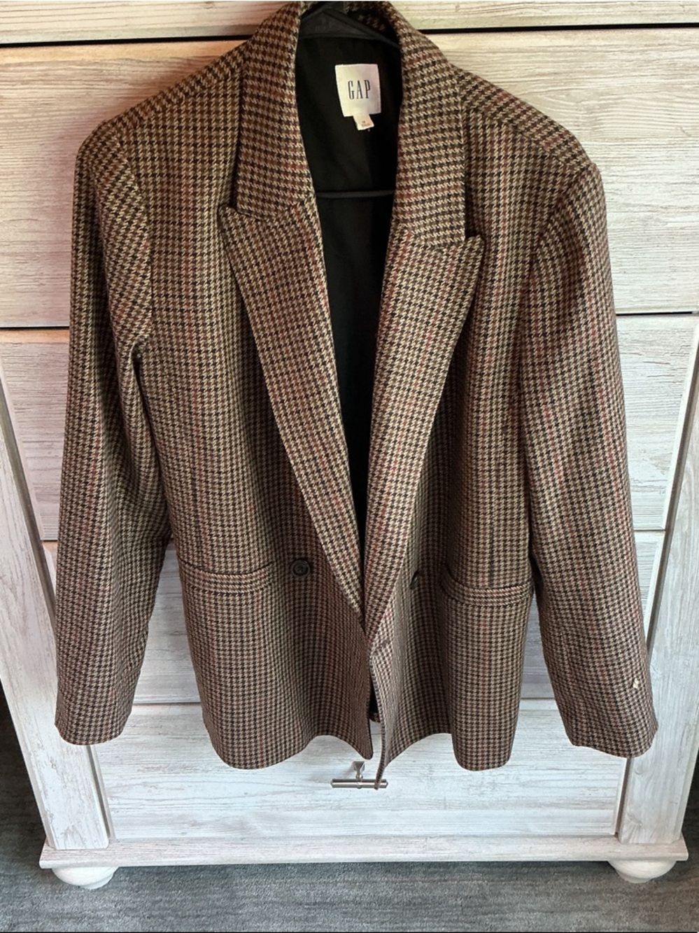 GAP Women’s  Houndstooth oversized blazer
